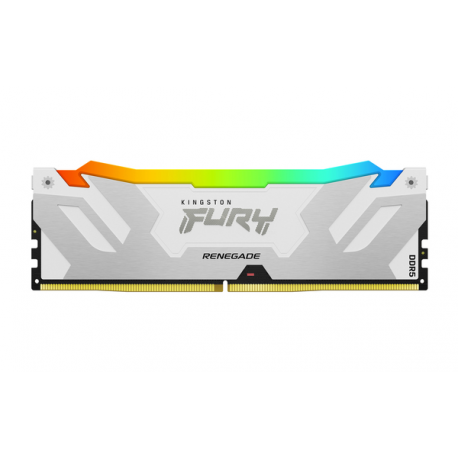 Kingston FURY Renegade RGB - DDR5 - kit - 64 GB: 2 x 32 GB - DIMM 288-pin - 6400 MHz  /  PC5-51200 - CL32 - 1.1 V - unbuffered - on-die ECC - white, silver - 6