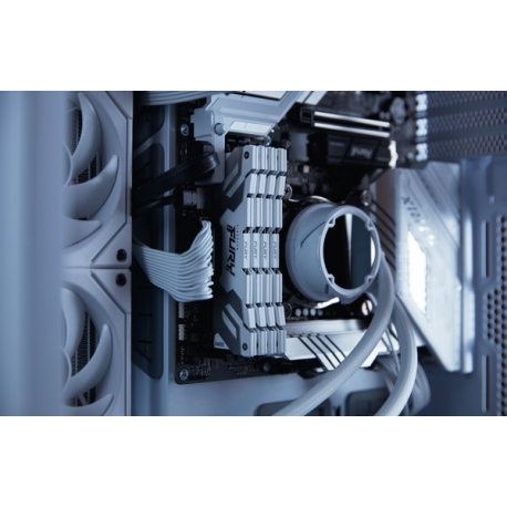 Kingston FURY Renegade - DDR5 - kit - 32 GB: 2 x 16 GB - DIMM 288-pin - 8000 MHz  /  PC5-64000 - CL38 - 1.45 V - unbuffered - on-die ECC - white & silver - 1