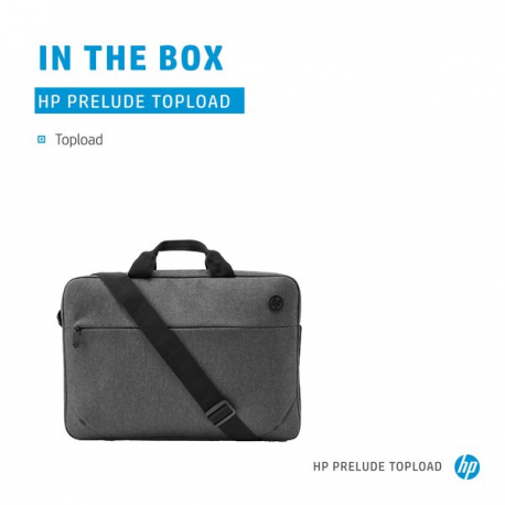 HP Prelude Top Load - Notebook carrying case - 15.6" - black & grey, blue zipper - for HP 15; ENVY x360; Pavilion Gaming 15; Pro x360; ProBook 45X G9; ZBook Power G9 - 15