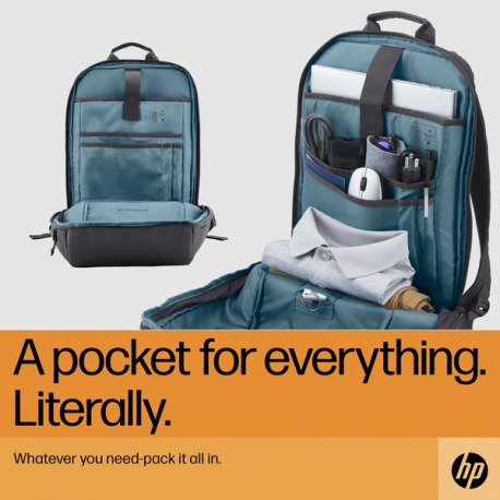 HP Travel - Notebook carrying backpack - up to 15.6" - iron grey - for Victus by HP Laptop 15; Pavilion x360 Laptop - 5