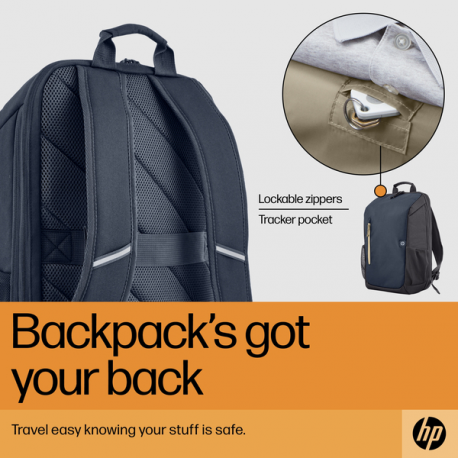 HP Travel - Notebook carrying backpack - 18L - 15.6" - iron grey, forged iron - for Victus by HP Laptop 15; Laptop 15, 15s; Pavilion x360 Laptop - 19