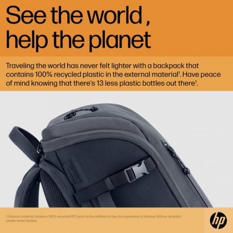 HP Travel - Notebook carrying backpack - up to 15.6" - iron grey - for Victus by HP Laptop 15; Laptop 15s; Pavilion x360 Laptop; Pro x360 - 12
