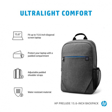 HP Prelude - Notebook carrying backpack - 13.3" - 15.6" - for HP 15; ENVY x360; Pavilion Aero 13; Pavilion Gaming 15; Pavilion x360; Pro x360 - 5