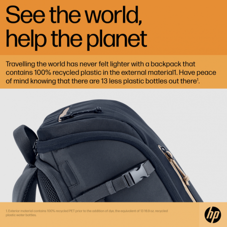 HP Travel - Notebook carrying backpack - up to 15.6" - forged iron - for Victus by HP Laptop 15; Laptop 15, 15s; Pavilion x360 Laptop - 15