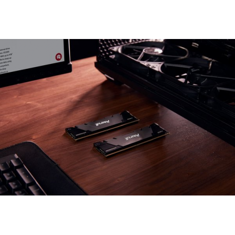 Kingston FURY Renegade - DDR4 - kit - 64 GB: 2 x 32 GB - DIMM 288-pin - 3200 MHz  /  PC4-25600 - CL16 - 1.35 V - unbuffered - non-ECC - black - 10