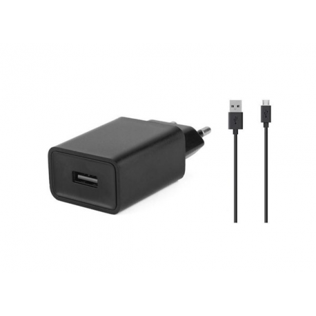 CoreParts - Power adapter - 12 Watt - 2.4 A (USB) - black - for iPad / iPhone / iPod - 0