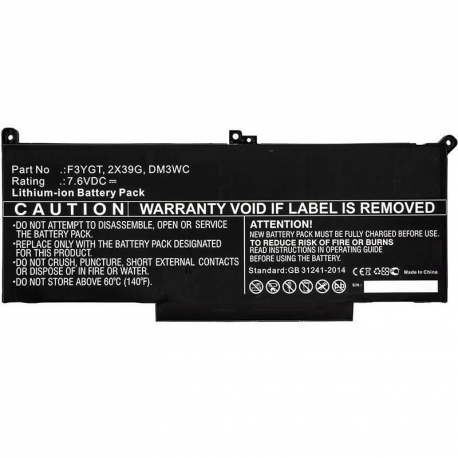 CoreParts - Laptop battery - Lithium Ion - 4-cell - 5800 mAh - 44 Wh - black - for Dell Latitude 7280, 7290, 7390, 7480 - 0