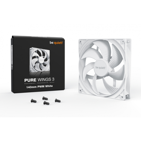 be quiet! Pure Wings 3 - Case fan - PWM - 140 mm - white - 6