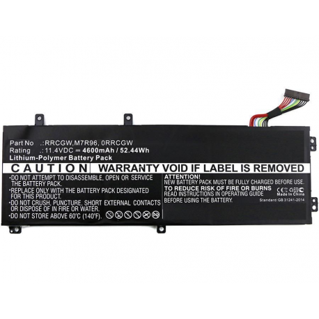 CoreParts - Laptop battery - lithium polymer - 4600 mAh - 52.4 Wh - black - for Dell Precision 5510; XPS 15 9550 - 0