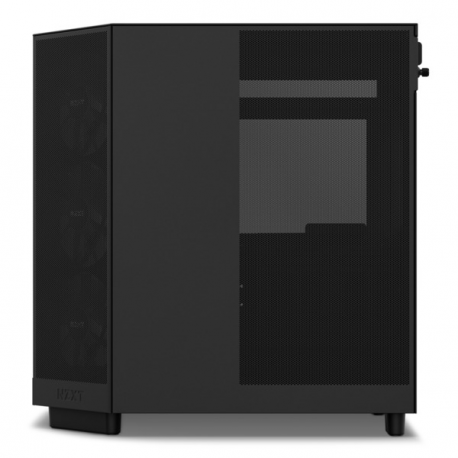 NZXT H series H6 Flow RGB - Mid tower - ATX - windowed side panel (tempered glass) - no power supply - matte black - USB/Audio - 17