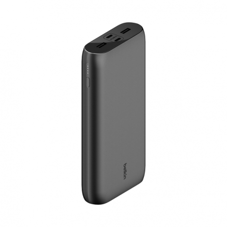 Belkin BoostCharge - Power bank - 26000 mAh - 32 Watt - Fast Charge, PD - 4 output connectors (USB, 24 pin USB-C) - on cable: USB-C - 7