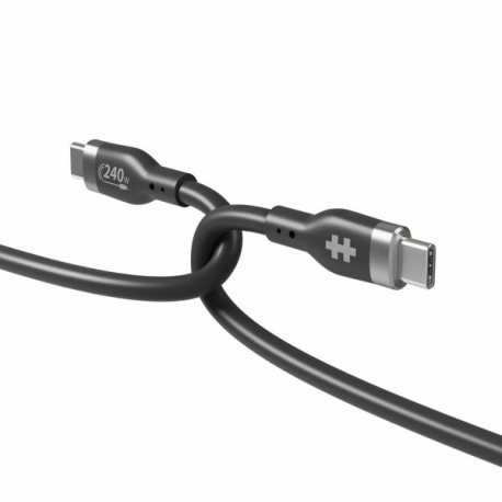 HyperJuice - USB cable - 24 pin USB-C (M) to 24 pin USB-C (M) - USB 2.0 - 1 m - extended power range (EPR), USB Power Delivery (240W) - black - 1
