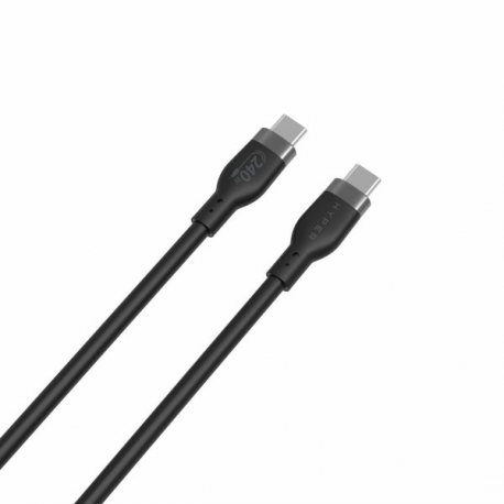 HyperJuice - USB cable - 24 pin USB-C (M) to 24 pin USB-C (M) - USB 2.0 - 1 m - extended power range (EPR), USB Power Delivery (240W) - black - 3