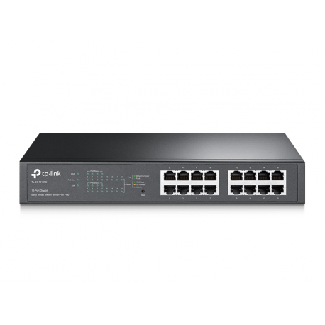 TP-Link TL-SG1016PE - Switch - smart - 8 x 10 / 100 / 1000 (PoE+) + 8 x 10 / 100 / 1000 - desktop, rack-mountable - PoE+ (110 W) - 5