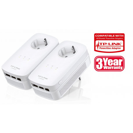 TP-Link TL-PA8030P KIT - Starter Kit - powerline adapter 1GbE, HomePlug AV (HPAV), HomePlug AV (HPAV) 2.0 - wall-pluggable - 2