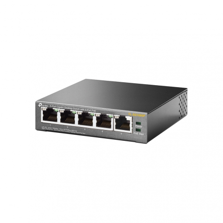 TP-Link TL-SG1005P V5 - Switch - unmanaged - 4 x 10 / 100 / 1000 (PoE+) + 1 x 10 / 100 / 1000 - desktop, wall-mountable - PoE+ (65 W) - 2