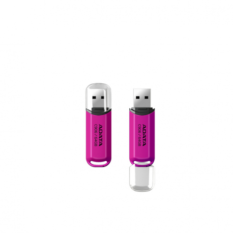 ADATA Classic Series C906 - USB flash drive - 64 GB - USB 2.0 - pink - 1