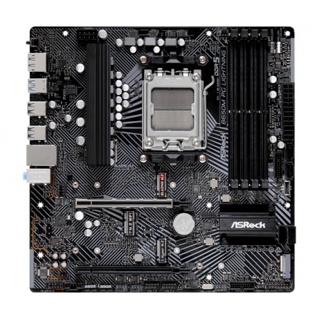 ASRock B650M PG Lightning - Motherboard - micro ATX - Socket AM5 - AMD B650 Chipset - USB 3.2 Gen 1, USB 3.2 Gen 2, USB-C 3.2 Gen2, USB-C 3.2 Gen 1 - 2.5 Gigabit LAN - onboard graphics (CPU required) - HD Audio (8-channel) - 5