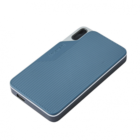 Intenso TX100 - SSD - 2 TB - external (portable) - USB 3.2 Gen 1x1 (USB-C connector) - grey-blue - 0