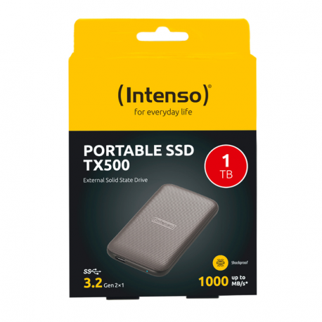 Intenso TX500 - SSD - 1 TB - external (portable) - USB 3.2 Gen 2x1 (USB-C connector) - brown - 5