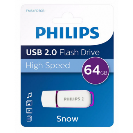 Philips FM64FD70B Snow edition 2.0 - USB flash drive - 64 GB - USB 2.0 - 0