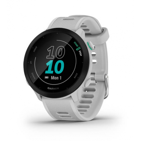 Garmin Forerunner 55 - White - sport watch with band - silicone - white - display 1.04" - Bluetooth, ANT+ - 37 g - 0