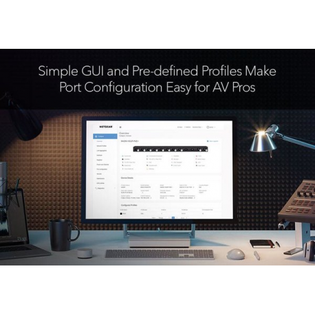 NETGEAR M4350 Series M4350-16V4C - Switch - L3 - Managed - 16 x 1 / 10 / 25 Gigabit SFP28 + 4 x 40 / 100 Gigabit QSFP28 - front to back airflow - rack-mountable - 8
