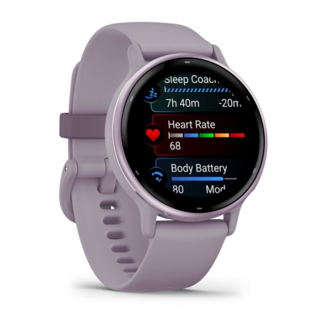 Garmin vívoactive 5 - Orchid - smart watch with band - silicone - wrist size: 125-190 mm - display 1.2" - 4 GB - Bluetooth, Wi-Fi, ANT+ - 26 g - 2