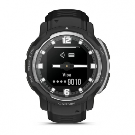 Garmin Instinct Crossover - Standard Edition - 45 mm - fiber-reinforced polymer - sport watch with band - silicone - wrist size: 135-230 mm - monochrome - 64 MB - Bluetooth, ANT+ - 65 g - black - 1