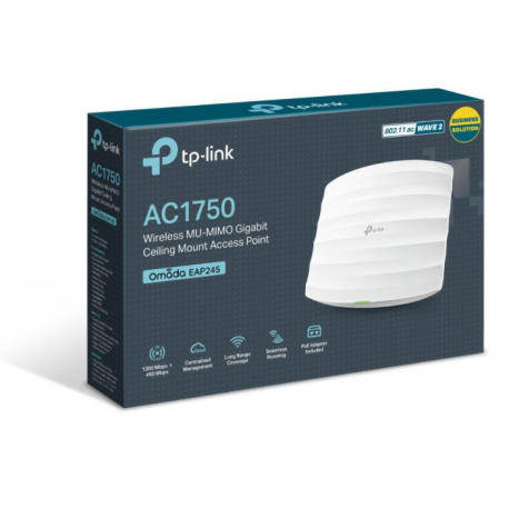 TP-Link Omada EAP245 V3 - Radio access point - 2 ports - Wi-Fi 5 - 2.4 GHz, 5 GHz - cloud-managed - wall / ceiling mountable (pack of 5) - 5