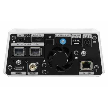 Sony SRG-A12 - Conference camera - PTZ - turret - colour (Day&Night) - 8.5 MP - 3840 x 2160 - auto iris - motorized - 1700 TVL - audio - wired - SDI, HDMI - LAN - H.264, H.265 - PoE Plus Class 4 - 1