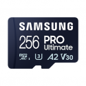 Samsung PRO Ultimate MB-MY256SB - Flash memory card - 256 GB - A2  /  Video Class V30  /  UHS-I U3 - microSDXC UHS-I - blue