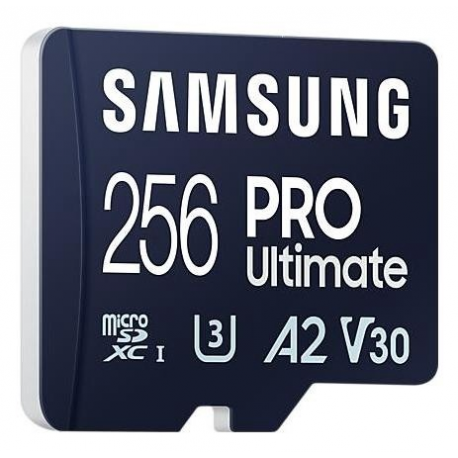 Samsung PRO Ultimate MB-MY256SB - Flash memory card - 256 GB - A2  /  Video Class V30  /  UHS-I U3 - microSDXC UHS-I - blue - 2