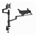 Gembird MA-DA-04 - Mounting kit (notebook tray, desk mounting arm) - adjustable arm - for monitor  /  notebook - plastic, aluminium, steel - black - screen size: 17"-32"