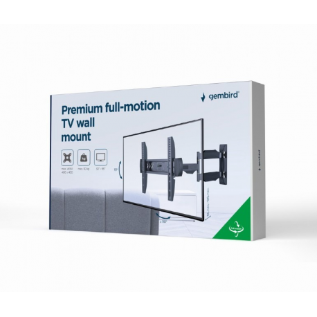 Gembird WM-55ST-02 - Mounting kit (wall mount) - full-motion - for LCD TV - premium - steel - screen size: 32"-55" - 8