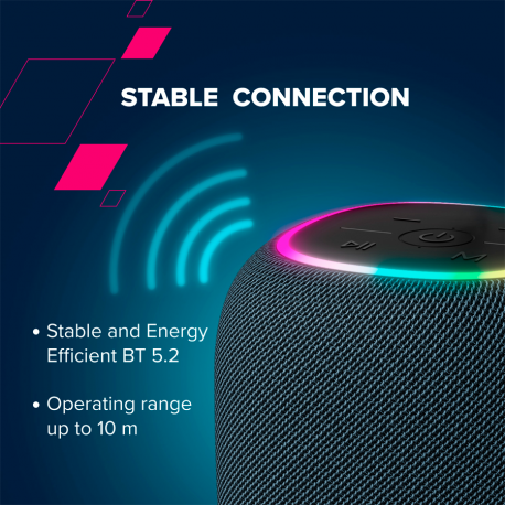 Canyon BSP-8 - Speaker - for portable use - wireless - Bluetooth - USB - 10 Watt - black - 1