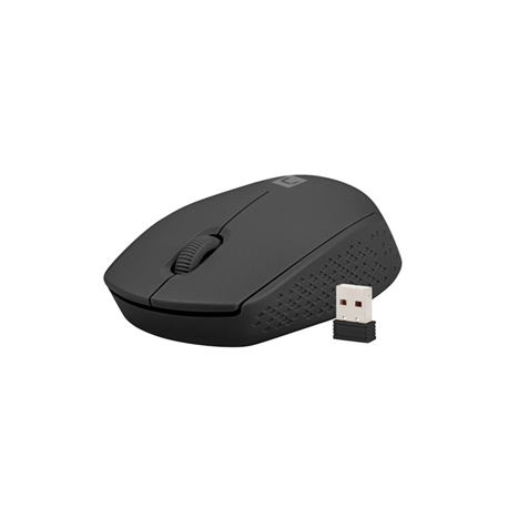 Natec STORK - Mouse - optical - 3 buttons - wireless - 2.4 GHz - USB wireless receiver - black - 1