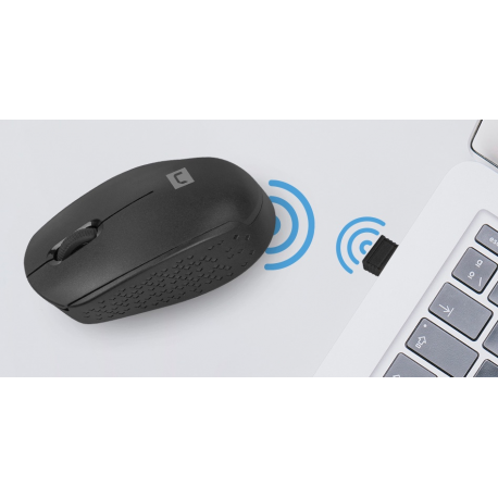 Natec STORK - Mouse - optical - 3 buttons - wireless - 2.4 GHz - USB wireless receiver - black - 7
