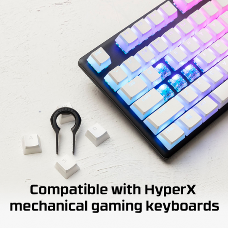 HyperX Pudding Keycaps - Keycap set - white - 10
