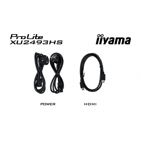 iiyama ProLite XU2493HS-B6 - LED monitor - 24" (23.8" viewable) - 1920 x 1080 Full HD (1080p) @ 100 Hz - IPS - 250 cd / m² - 1300:1 - 0.5 ms - HDMI, DisplayPort - speakers - black, matte - 15