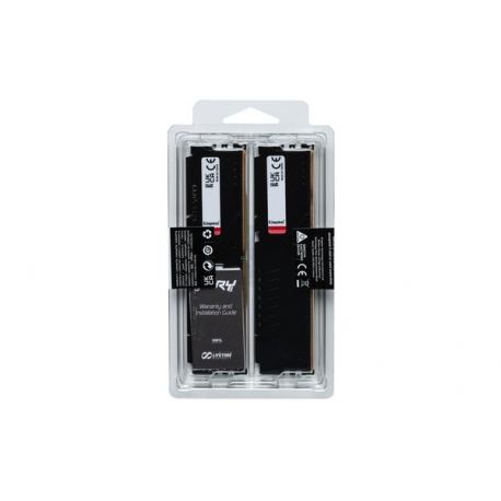 Kingston FURY Beast - DDR5 - kit - 16 GB: 2 x 8 GB - DIMM 288-pin - 6000 MHz  /  PC5-48000 - CL30 - 1.4 V - unbuffered - on-die ECC - black - 12