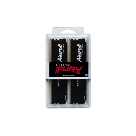 Kingston FURY Beast - DDR5 - kit - 16 GB: 2 x 8 GB - DIMM 288-pin - 6000 MHz  /  PC5-48000 - CL30 - 1.4 V - unbuffered - on-die ECC - black - 16