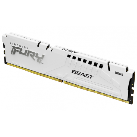 Kingston FURY Beast - DDR5 - module - 16 GB - DIMM 288-pin - 6000 MHz  /  PC5-48000 - CL30 - 1.4 V - unbuffered - on-die ECC - white - 0
