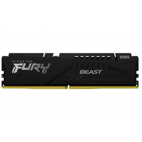 Kingston FURY Beast - DDR5 - module - 16 GB - DIMM 288-pin - 6400 MHz  /  PC5-51200 - CL32 - 1.4 V - unbuffered - on-die ECC - black - 25