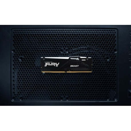 Kingston FURY Beast RGB - DDR5 - module - 16 GB - DIMM 288-pin - 6400 MHz  /  PC5-51200 - CL32 - 1.4 V - unbuffered - on-die ECC - black - 18