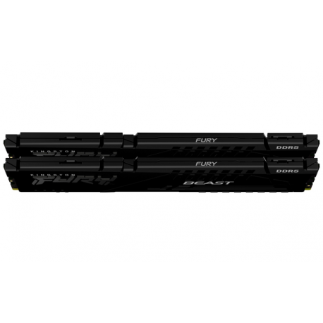 Kingston FURY Beast - DDR5 - kit - 64 GB: 2 x 32 GB - DIMM 288-pin - 6400 MHz  /  PC5-51200 - CL32 - 1.4 V - unbuffered - on-die ECC - black - 3