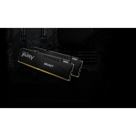 Kingston FURY Beast - DDR5 - kit - 64 GB: 2 x 32 GB - DIMM 288-pin - 6400 MHz  /  PC5-51200 - CL32 - 1.4 V - unbuffered - on-die ECC - black - 7