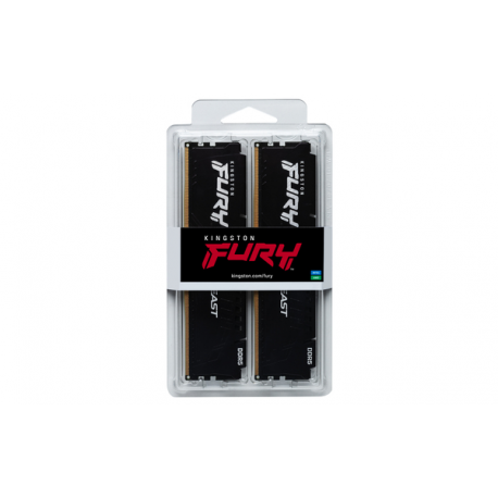 Kingston FURY Beast - DDR5 - kit - 64 GB: 2 x 32 GB - DIMM 288-pin - 6400 MHz  /  PC5-51200 - CL32 - 1.4 V - unbuffered - on-die ECC - black - 12