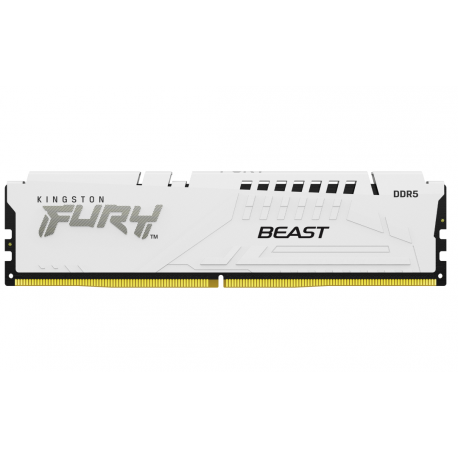 Kingston FURY Beast - DDR5 - module - 16 GB - DIMM 288-pin - 6400 MHz  /  PC5-51200 - CL32 - 1.4 V - unbuffered - on-die ECC - white - 1