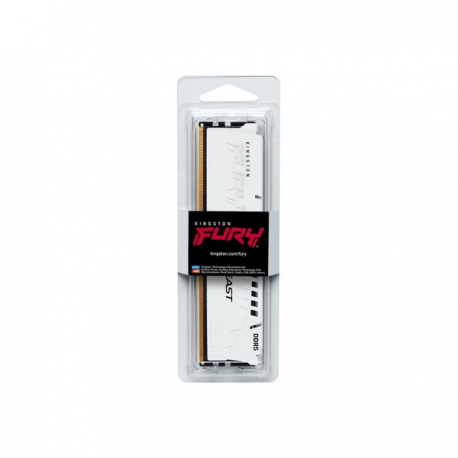Kingston FURY Beast - DDR5 - module - 16 GB - DIMM 288-pin - 6400 MHz  /  PC5-51200 - CL32 - 1.4 V - unbuffered - on-die ECC - white - 16